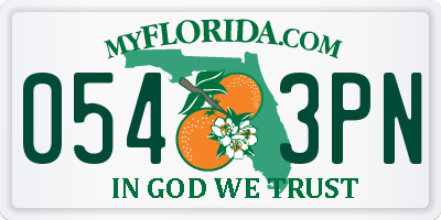 FL license plate 0543PN