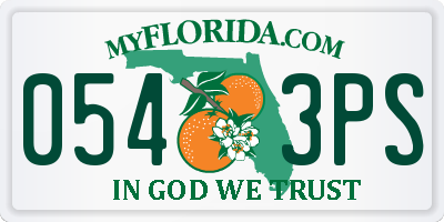 FL license plate 0543PS