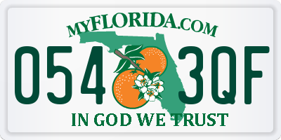FL license plate 0543QF