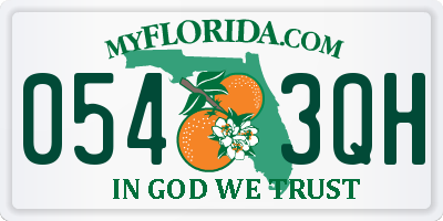 FL license plate 0543QH