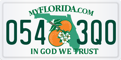 FL license plate 0543QO