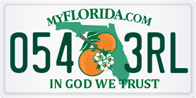FL license plate 0543RL