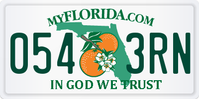 FL license plate 0543RN