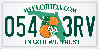 FL license plate 0543RV