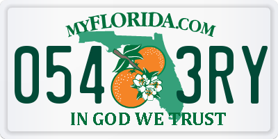 FL license plate 0543RY