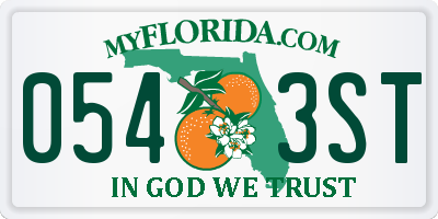 FL license plate 0543ST
