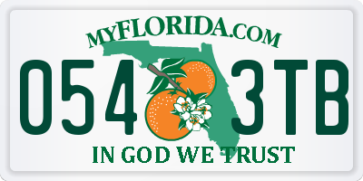 FL license plate 0543TB