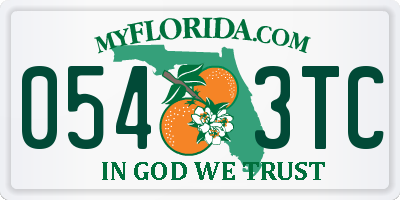FL license plate 0543TC
