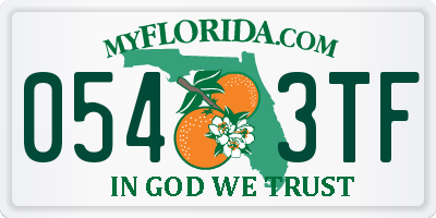FL license plate 0543TF