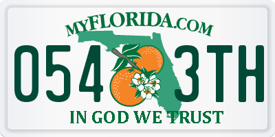 FL license plate 0543TH