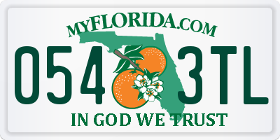 FL license plate 0543TL