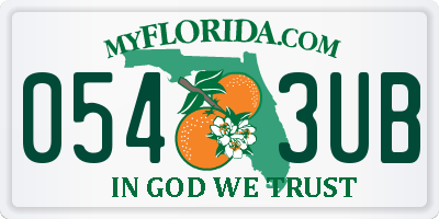 FL license plate 0543UB