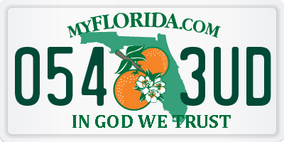 FL license plate 0543UD