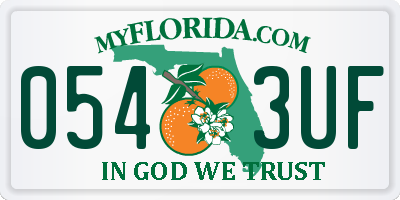 FL license plate 0543UF