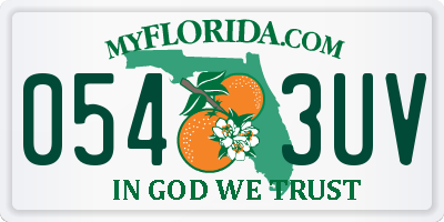 FL license plate 0543UV