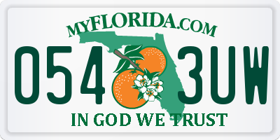 FL license plate 0543UW