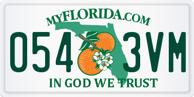 FL license plate 0543VM