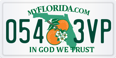 FL license plate 0543VP
