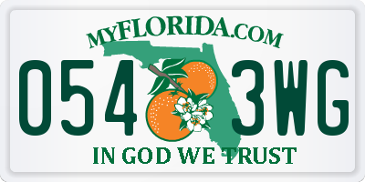 FL license plate 0543WG