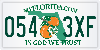 FL license plate 0543XF