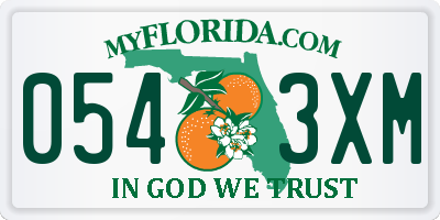 FL license plate 0543XM