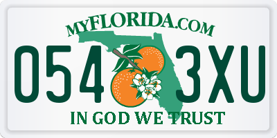 FL license plate 0543XU