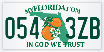 FL license plate 0543ZB