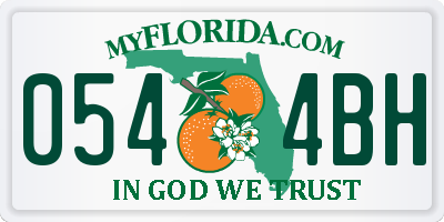 FL license plate 0544BH