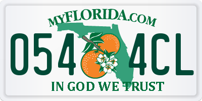 FL license plate 0544CL