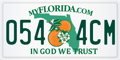 FL license plate 0544CM