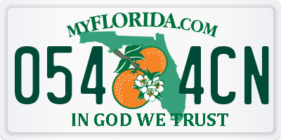 FL license plate 0544CN