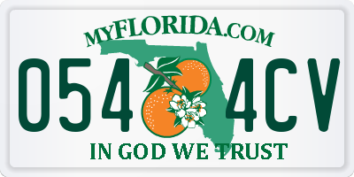 FL license plate 0544CV