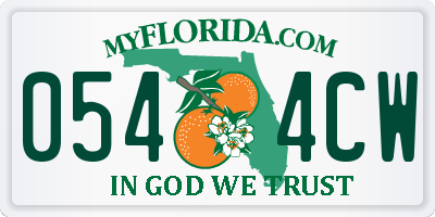 FL license plate 0544CW