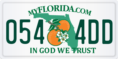 FL license plate 0544DD