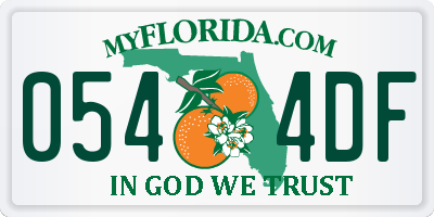 FL license plate 0544DF