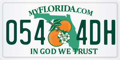 FL license plate 0544DH