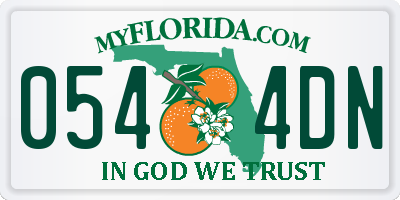FL license plate 0544DN