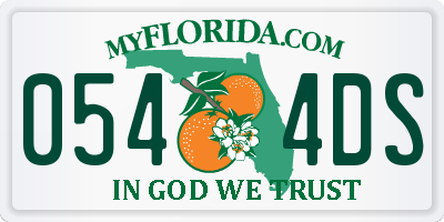 FL license plate 0544DS