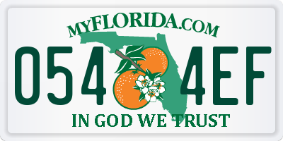 FL license plate 0544EF