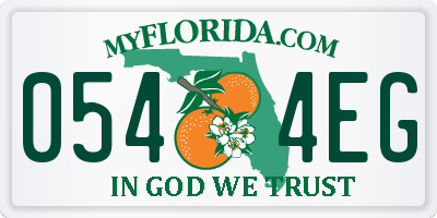 FL license plate 0544EG