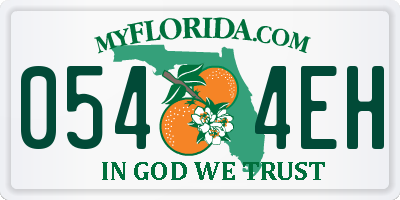FL license plate 0544EH