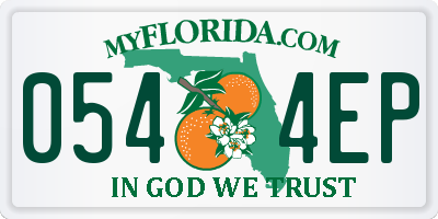 FL license plate 0544EP