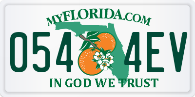 FL license plate 0544EV