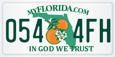 FL license plate 0544FH
