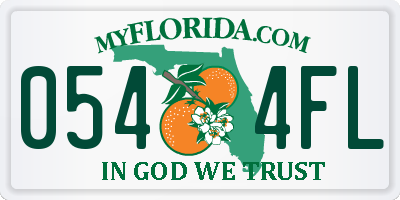 FL license plate 0544FL