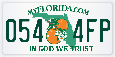 FL license plate 0544FP