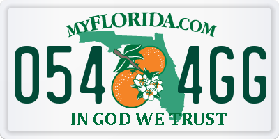 FL license plate 0544GG