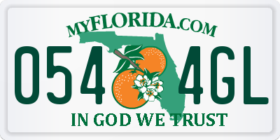 FL license plate 0544GL