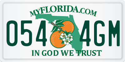 FL license plate 0544GM