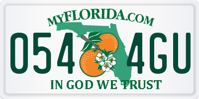 FL license plate 0544GU